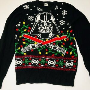 Star Wars Darth Vader Ugly Christmas Sweater 🎄 Lightsabers • Medium